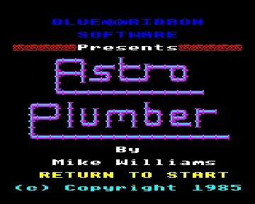 Astroplumber (1985)(Blue Ribbon)